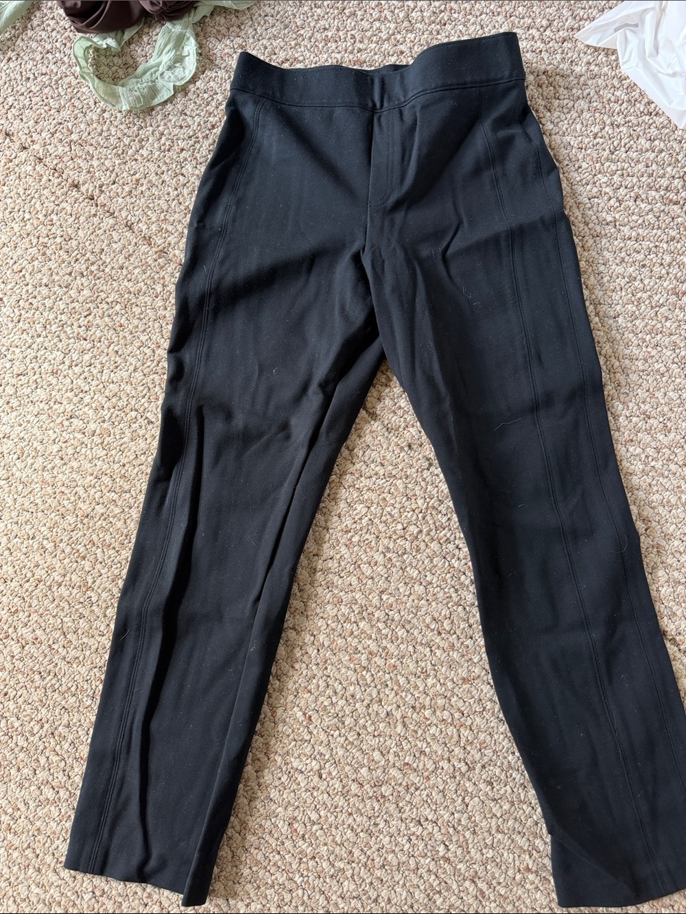 SPANX Black Ponte Slim Straight Leggings